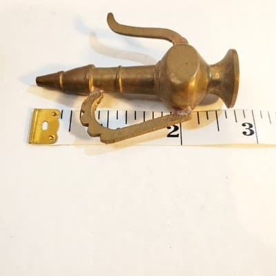 Vintage Miniature Brass Tea Set Doll Size Turkish Style Teapot Chalices Goblets - Thumbnail 7