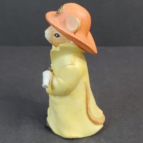 Vintage Lefton Hand Painted Mouse Fireman Firefighter Figurine - Thumbnail 4