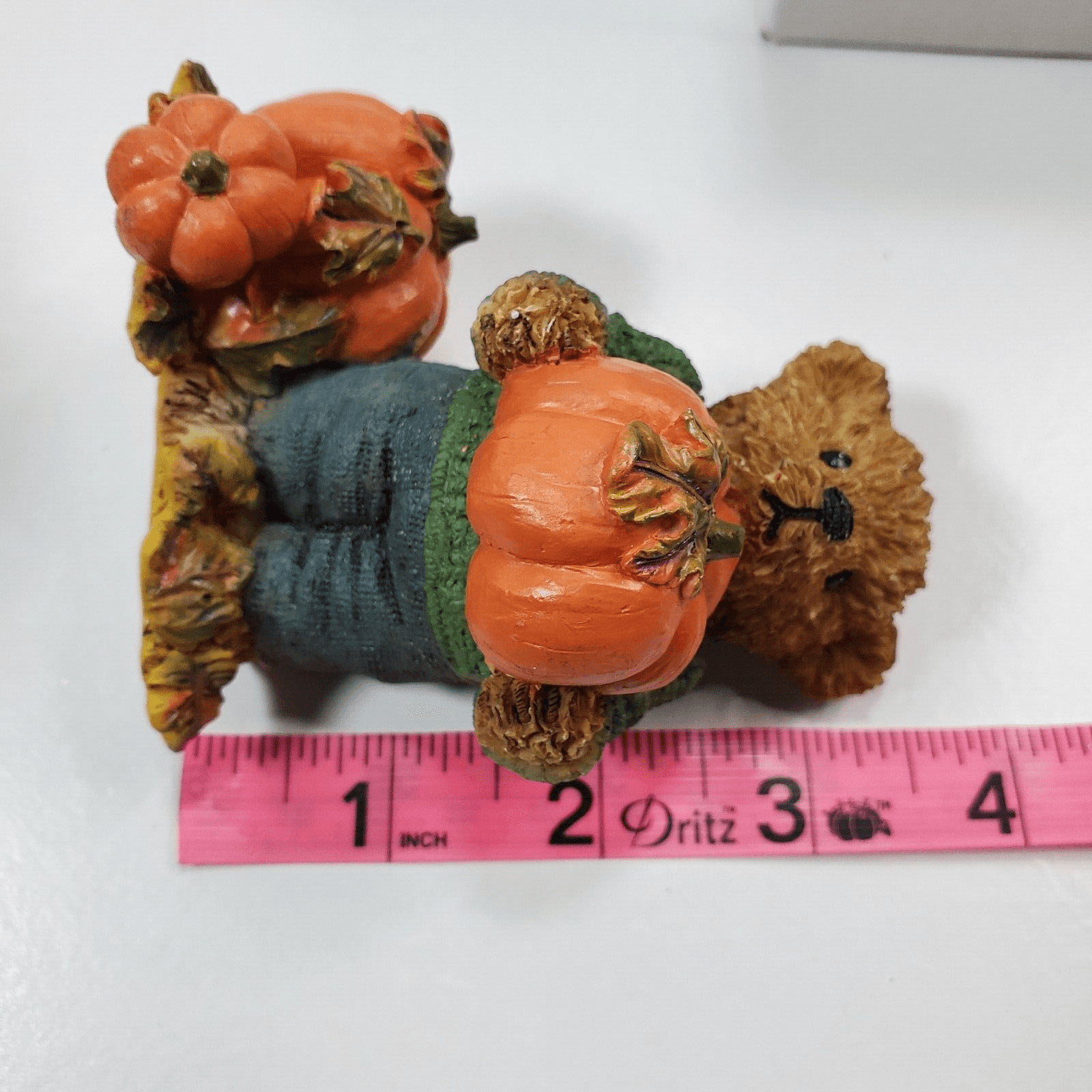 Home Interiors Kuddles Korner Thank You Bears Fall Bear with Harvest Pumpkins - Thumbnail 6