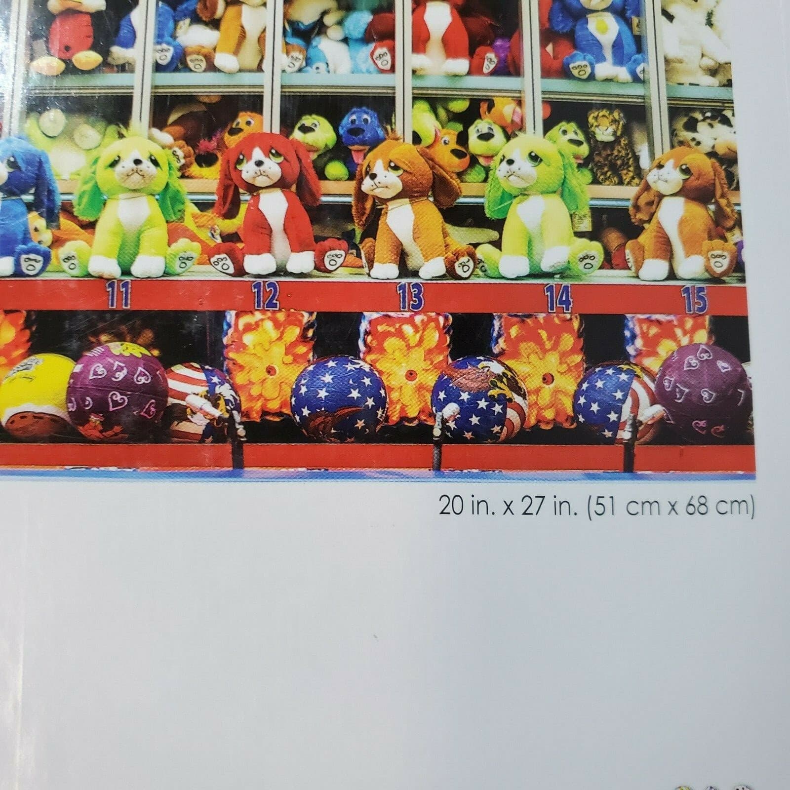 Colorluxe Maximum Color 1000 Piece Puzzle Carnival Game 20" x 27" Stuffed Dogs - Thumbnail 4