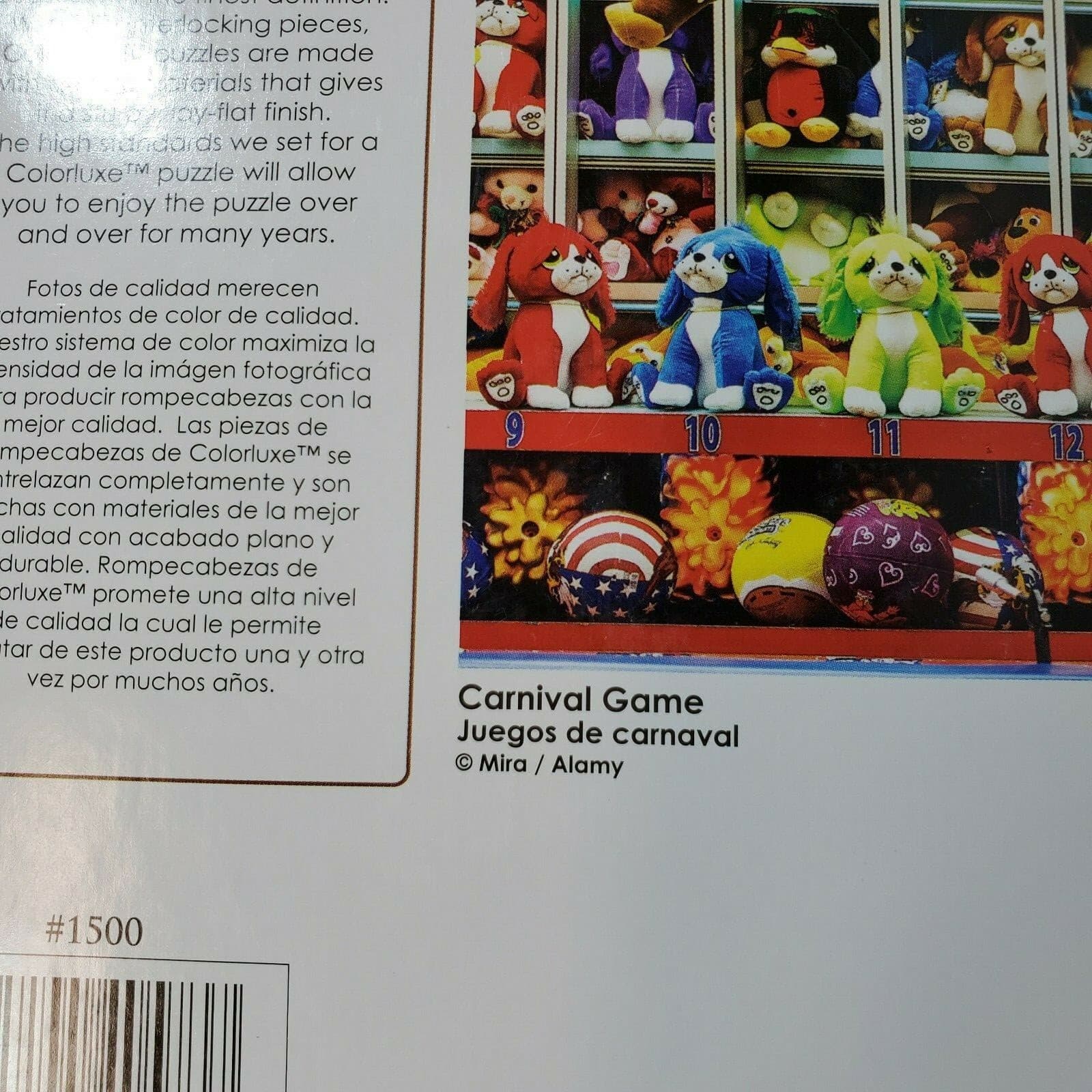 Colorluxe Maximum Color 1000 Piece Puzzle Carnival Game 20" x 27" Stuffed Dogs - Thumbnail 5