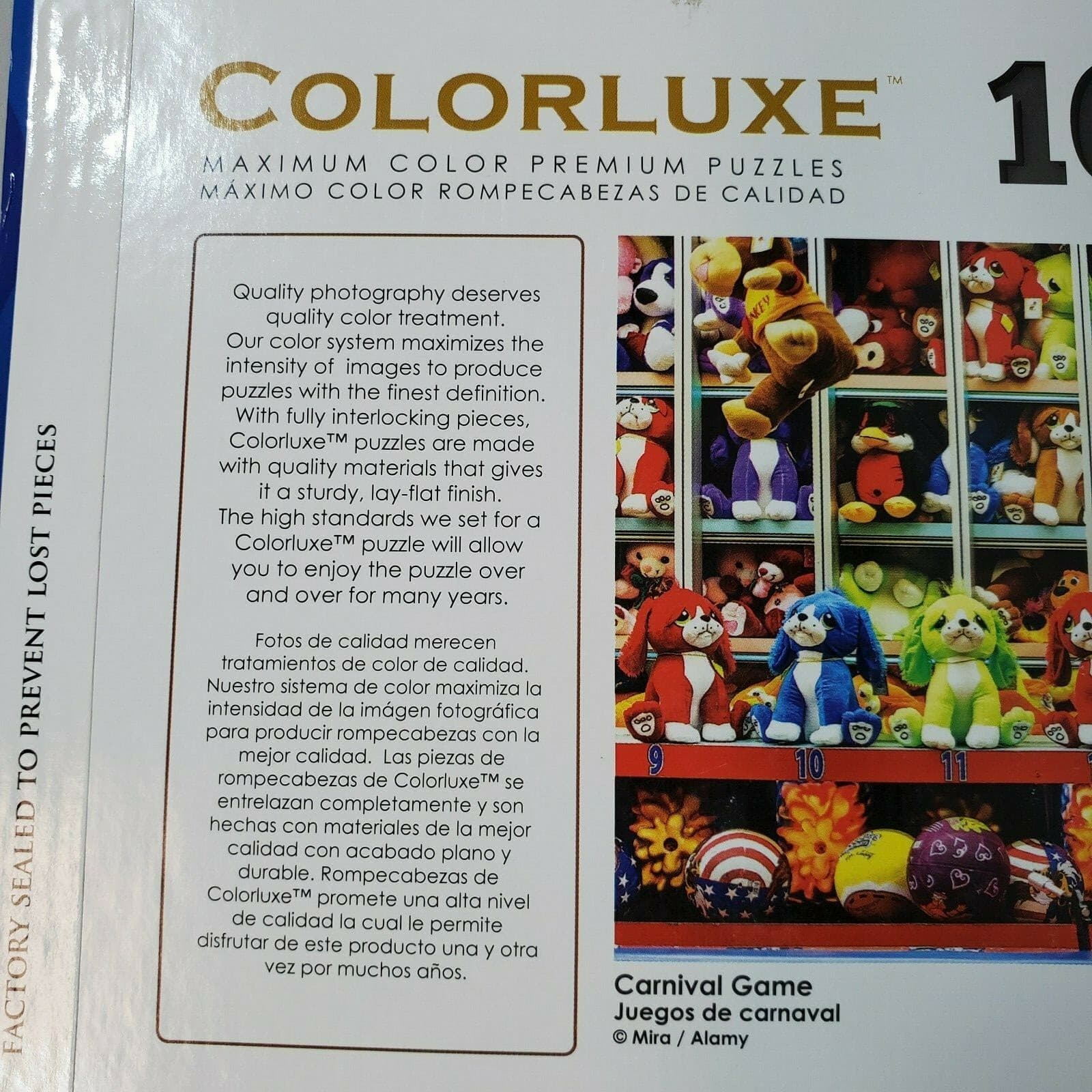 Colorluxe Maximum Color 1000 Piece Puzzle Carnival Game 20" x 27" Stuffed Dogs - Thumbnail 6