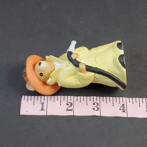Vintage Lefton Hand Painted Mouse Fireman Firefighter Figurine - Thumbnail 6