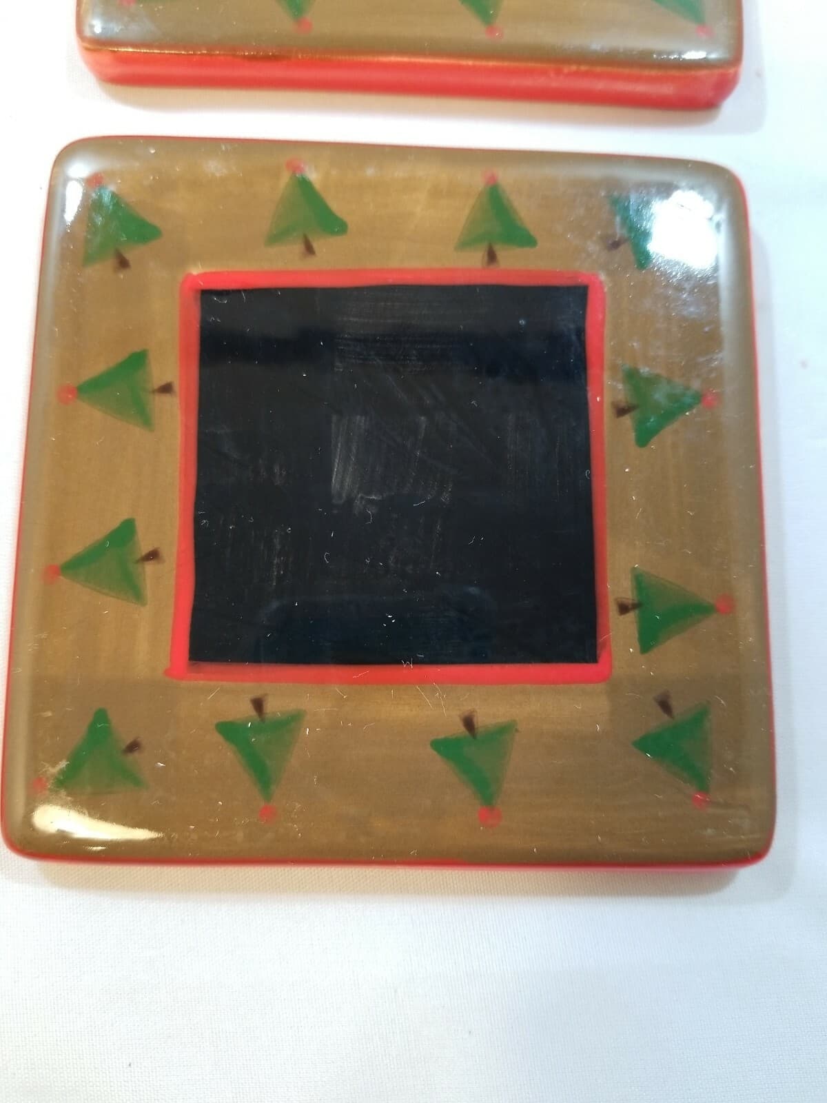 PFALTZGRAFF Camp Jingles Christmas Coasters Set of 4 Trees Holiday Folksy - Thumbnail 2