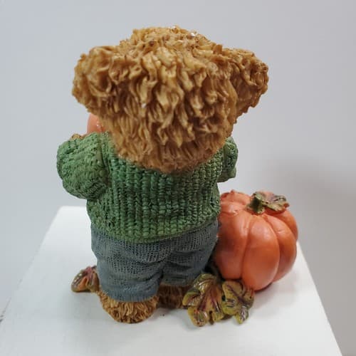 Home Interiors Kuddles Korner Thank You Bears Fall Bear with Harvest Pumpkins - Thumbnail 3