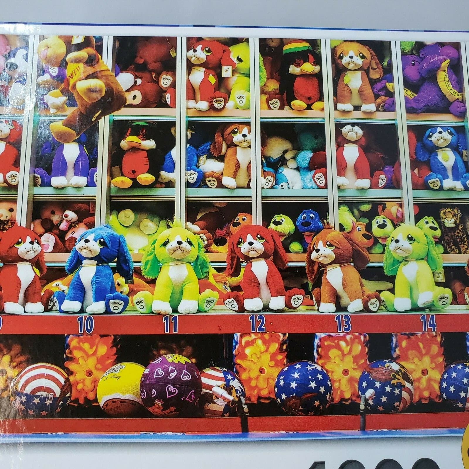 Colorluxe Maximum Color 1000 Piece Puzzle Carnival Game 20" x 27" Stuffed Dogs - Thumbnail 3