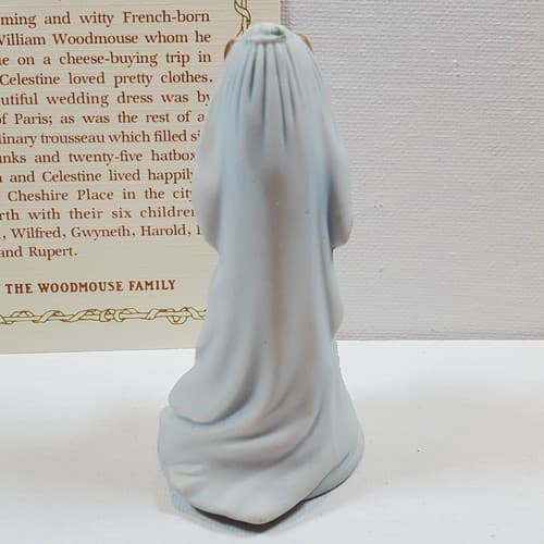 Vtg 1985 Woodmouse Family Celestine Mouse Figurine With Name Card Franklin Mint - Thumbnail 4