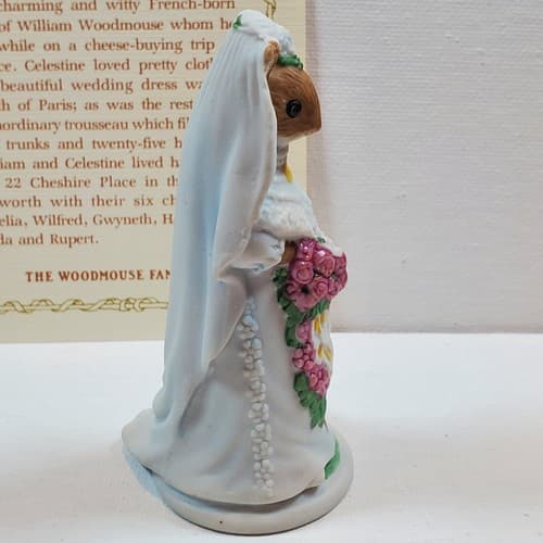 Vtg 1985 Woodmouse Family Celestine Mouse Figurine With Name Card Franklin Mint - Thumbnail 5