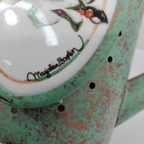 Marjolein Bastin Natures Sketchbook Series Bird Coppertone Metal Watering Can - Thumbnail 3
