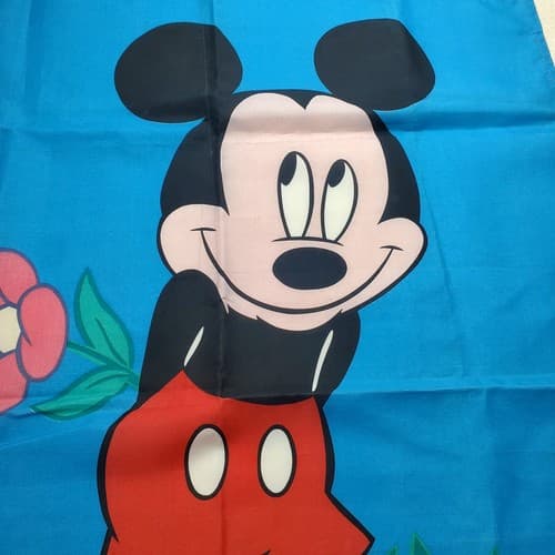 Vintage Disney Mickey Mouse Spring Flowers Outdoor Flag Banner 29” X 41” Korea - Thumbnail 3