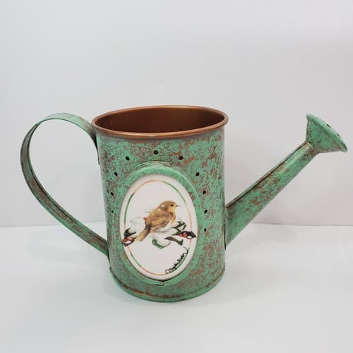 Marjolein Bastin Natures Sketchbook Series Bird Coppertone Metal Watering Can