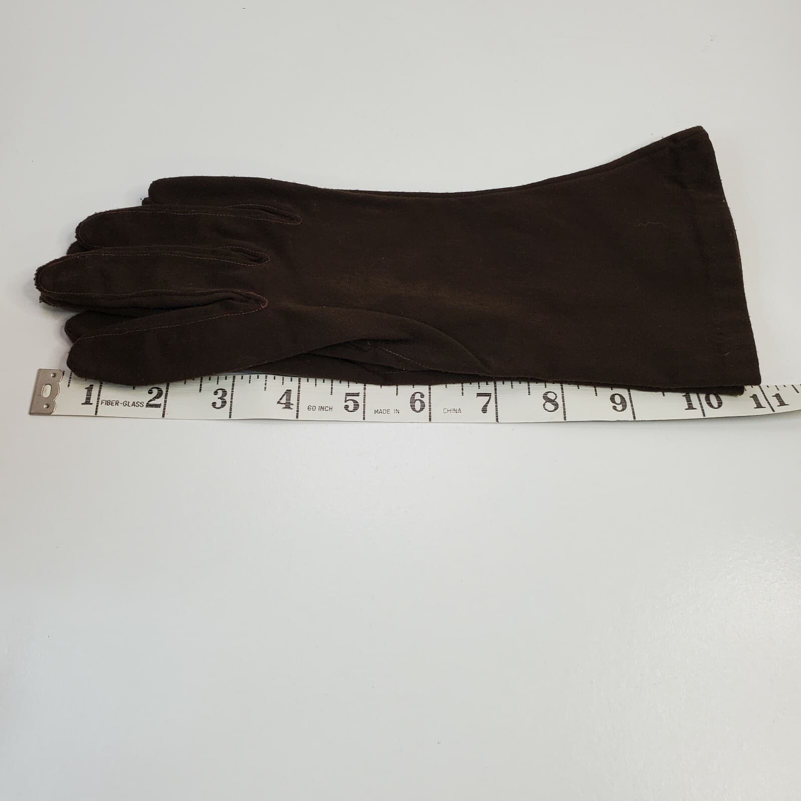 Vintage Van Raalte Brown Nylon Gloves Stitching Soft Size 7 1/2" Philippines - Thumbnail 7