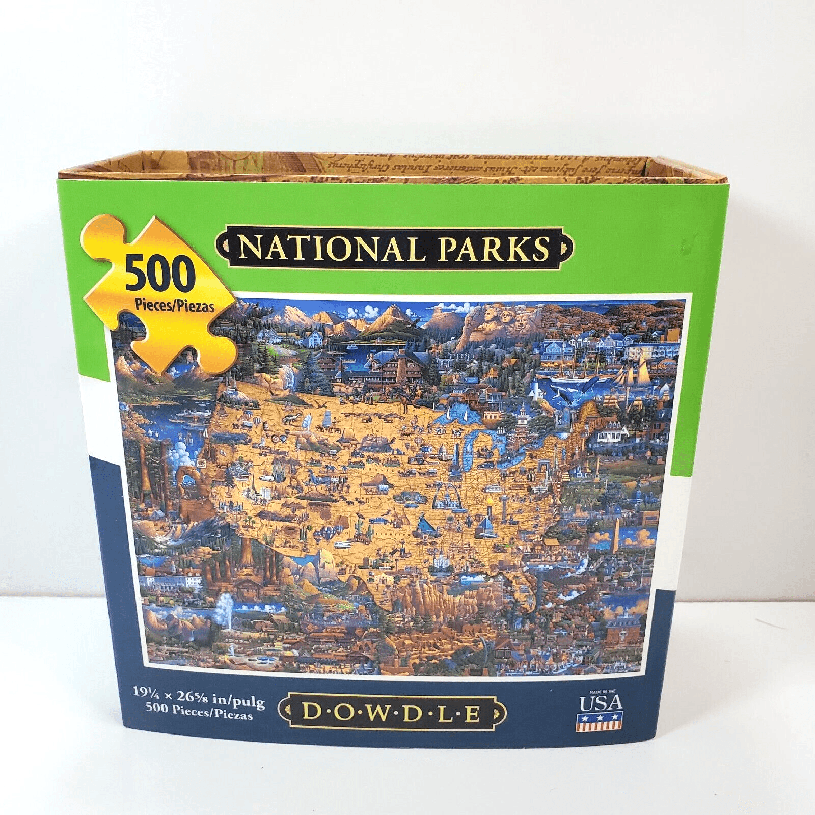 Dowdle Folk Art Puzzle "National Parks" By Eric Dowdle Artist / 500 Pieces NEW