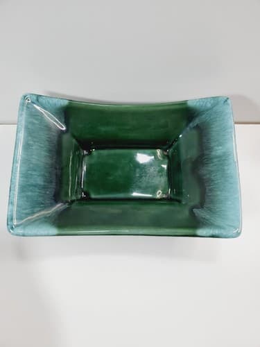 Vtg HULL MCM Art Pottery #422 USA Footed Shallow Rectangle Planter Dish 7 x 4.5 - Thumbnail 2