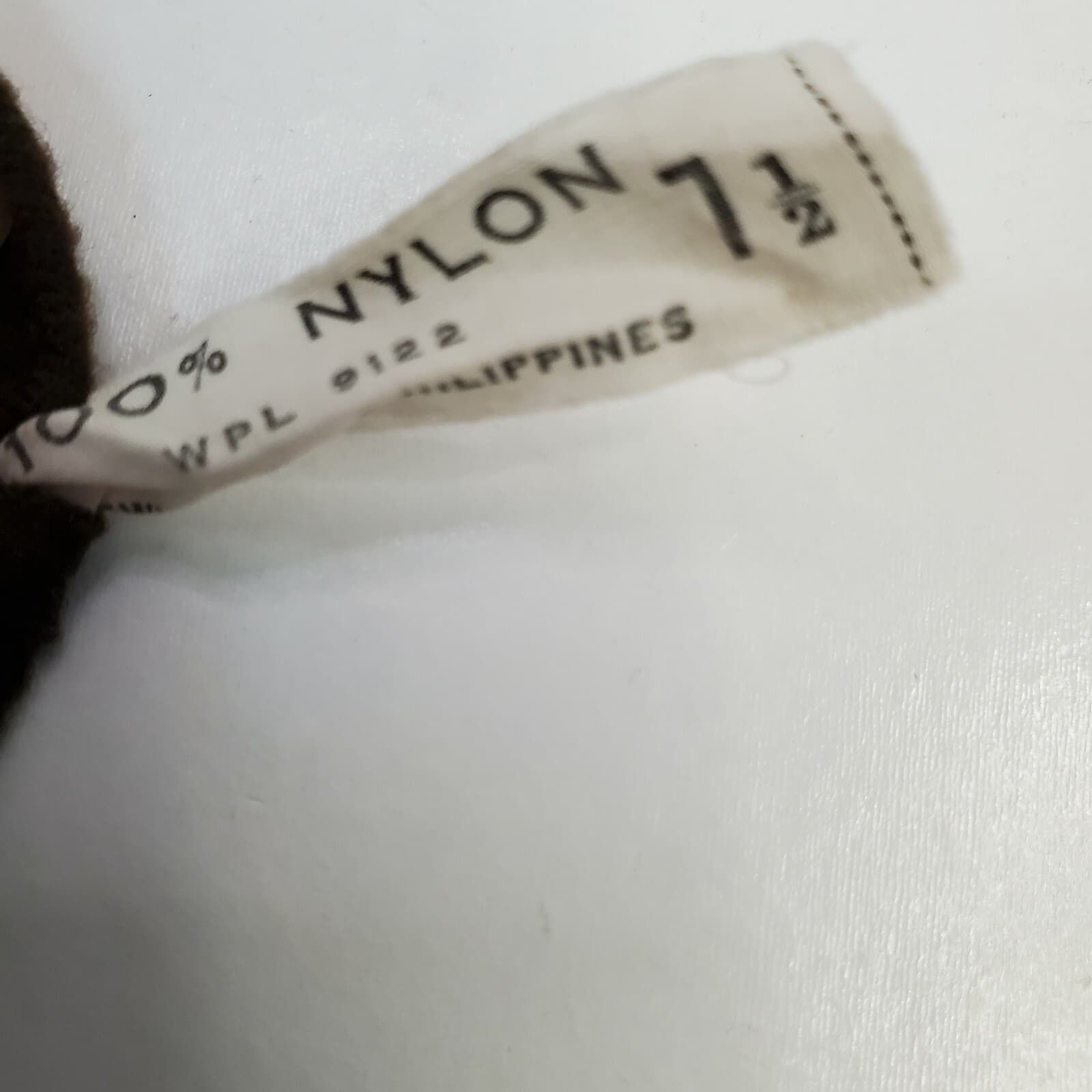 Vintage Van Raalte Brown Nylon Gloves Stitching Soft Size 7 1/2" Philippines - Thumbnail 8