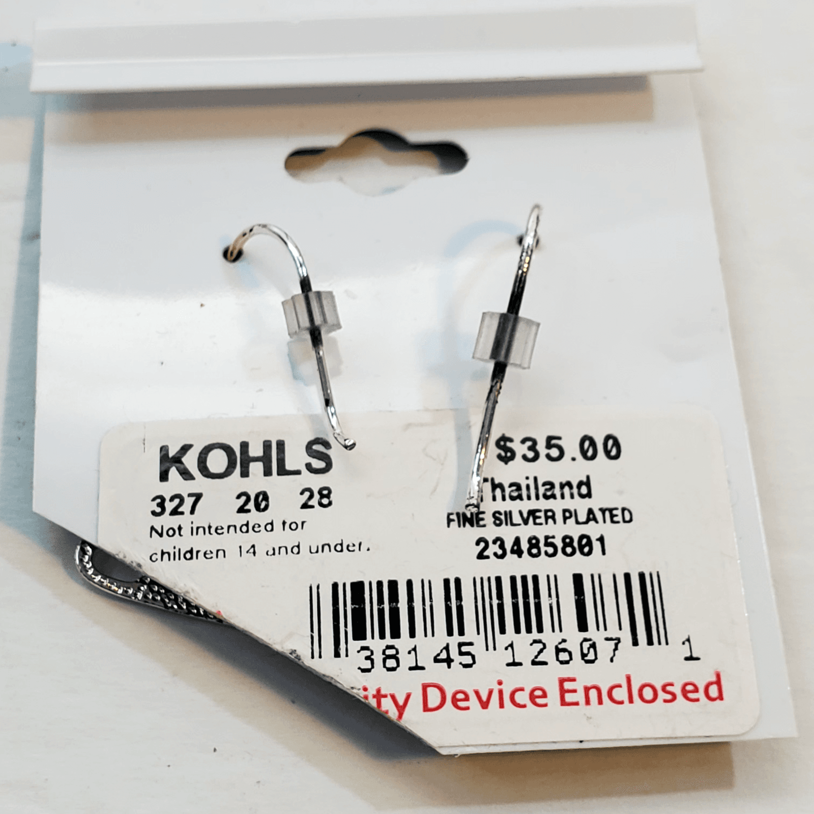 Fine Silver Plated with Genuine Crystals Ice Skates Skater Hook Pierced Earrings - Thumbnail 2