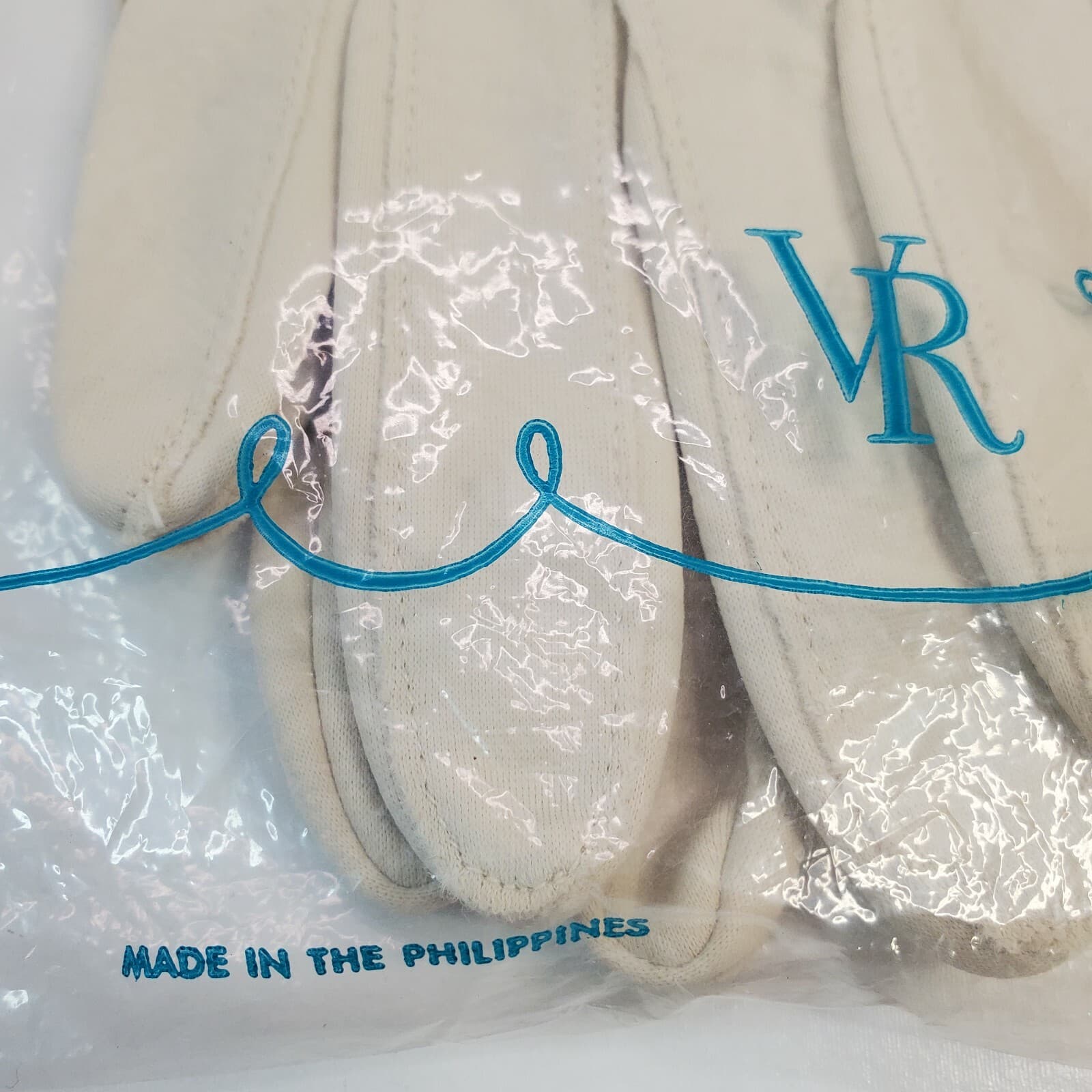 Vintage Van Raalte Beige Nylon Gloves Stitching Soft Size 7 1/2" Philippines - Thumbnail 5