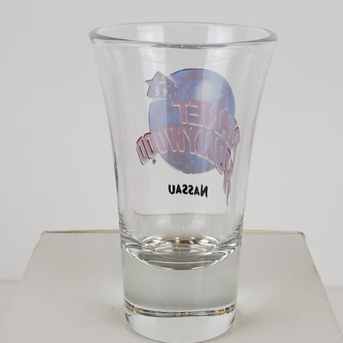 Vintage Planet Hollywood Nassau Souvenir Shot Glass Travel Barware Man Cave - Thumbnail 3