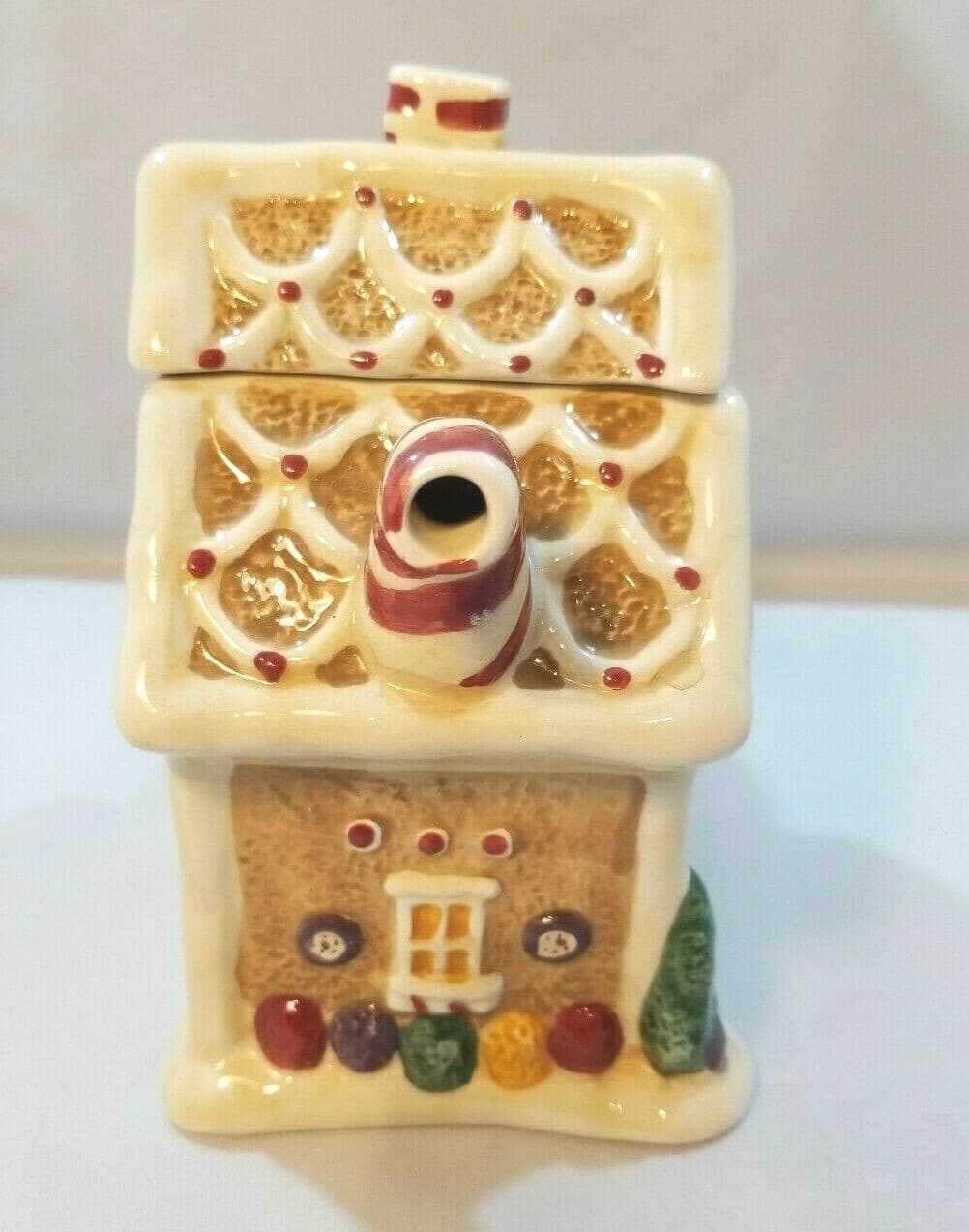 Sakura Debbie Mumm Christmas Teapot Gingerbread House Sweet Candy Canes - Thumbnail 6