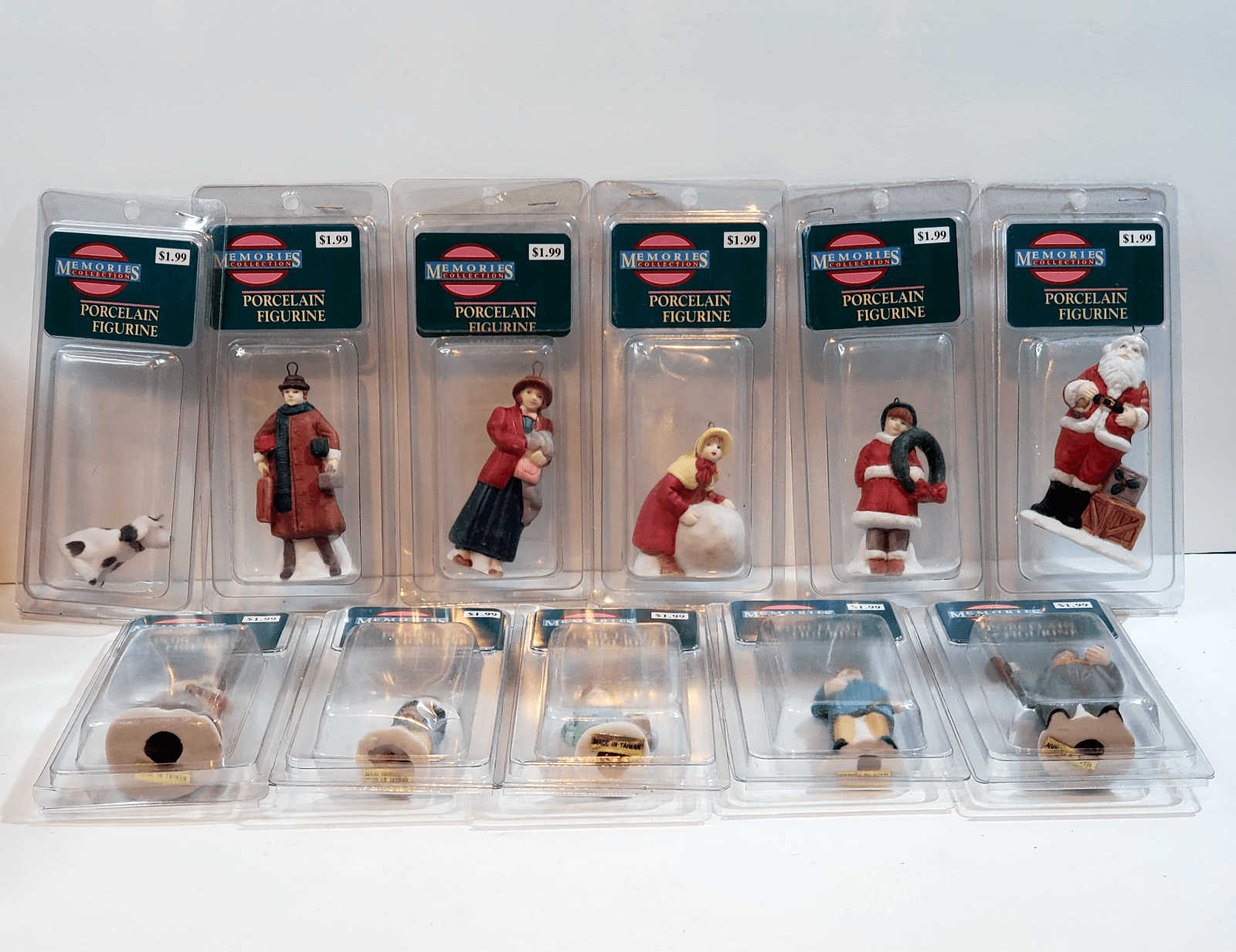Vtg Venture Memories Collection Tree Ornaments Figurines Lot of 11 Santa People - Thumbnail 10