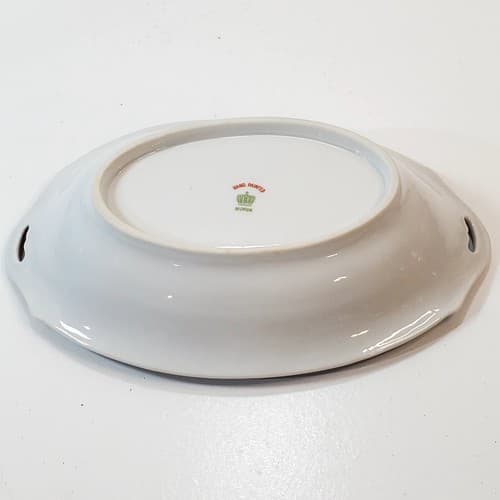 Vintage Hand Painted Nippon Decorative Oval Porcelain Dish Bowl Lake House Scene - Thumbnail 6
