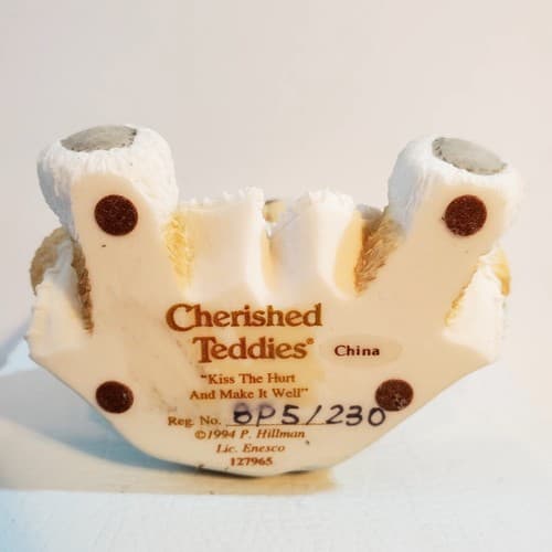 Vintage 1994 Cherished Teddies Kiss The Hurt And Make It Well Figurine - Thumbnail 5