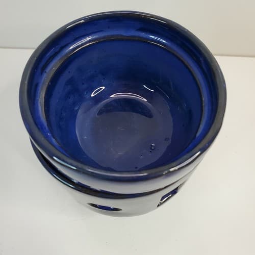 Potters Pottenbakkerij Blue Pottery Candle Wax Melt Holder Pot Bowl Art Pottery - Thumbnail 2