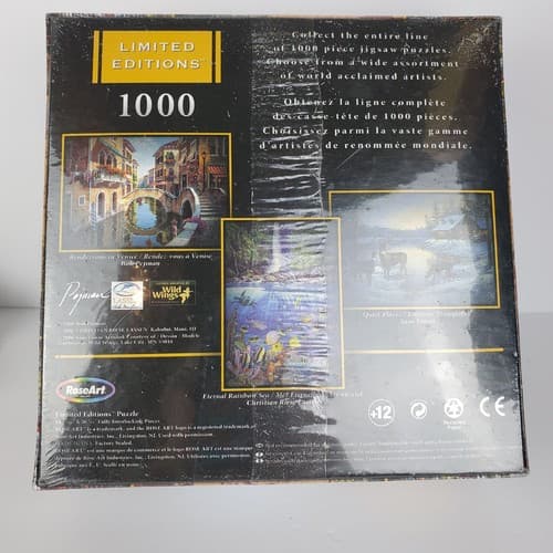 BOB PEJMAN Terrace in Bellagio Italy Jigsaw Puzzle 1000 piece w/ Glue Sealed New - Thumbnail 5