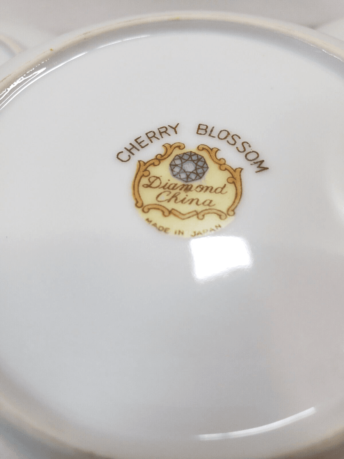 Vintage Diamond China CHERRY BLOSSOM made In Japan Berry Bowls 5.5" Set of 4 - Thumbnail 5