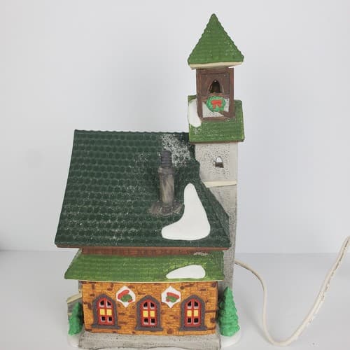 Vtg Dept 56 Heritage Village North Pole Series Chapel 56260 Retired Hand Painted - Thumbnail 4