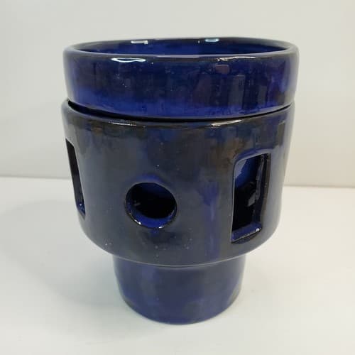 Potters Pottenbakkerij Blue Pottery Candle Wax Melt Holder Pot Bowl Art Pottery
