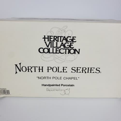 Vtg Dept 56 Heritage Village North Pole Series Chapel 56260 Retired Hand Painted - Thumbnail 10