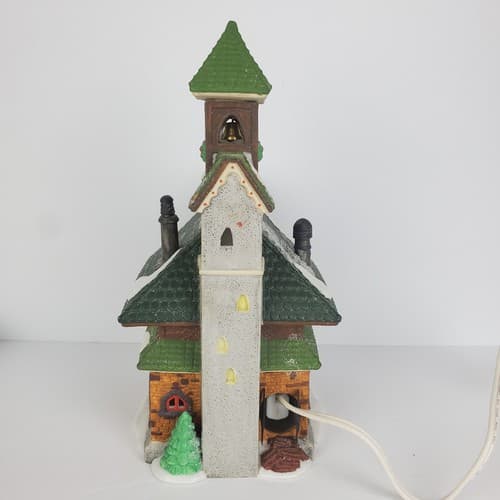 Vtg Dept 56 Heritage Village North Pole Series Chapel 56260 Retired Hand Painted - Thumbnail 5
