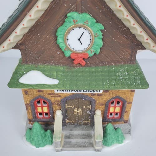 Vtg Dept 56 Heritage Village North Pole Series Chapel 56260 Retired Hand Painted - Thumbnail 3
