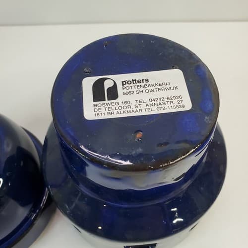 Potters Pottenbakkerij Blue Pottery Candle Wax Melt Holder Pot Bowl Art Pottery - Thumbnail 6