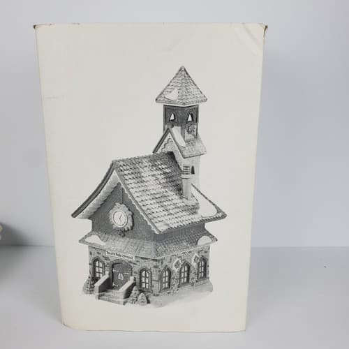 Vtg Dept 56 Heritage Village North Pole Series Chapel 56260 Retired Hand Painted - Thumbnail 7