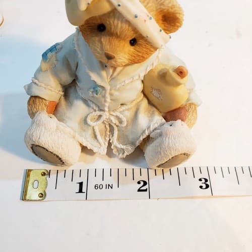 Vintage 1994 Cherished Teddies Kiss The Hurt And Make It Well Figurine - Thumbnail 6