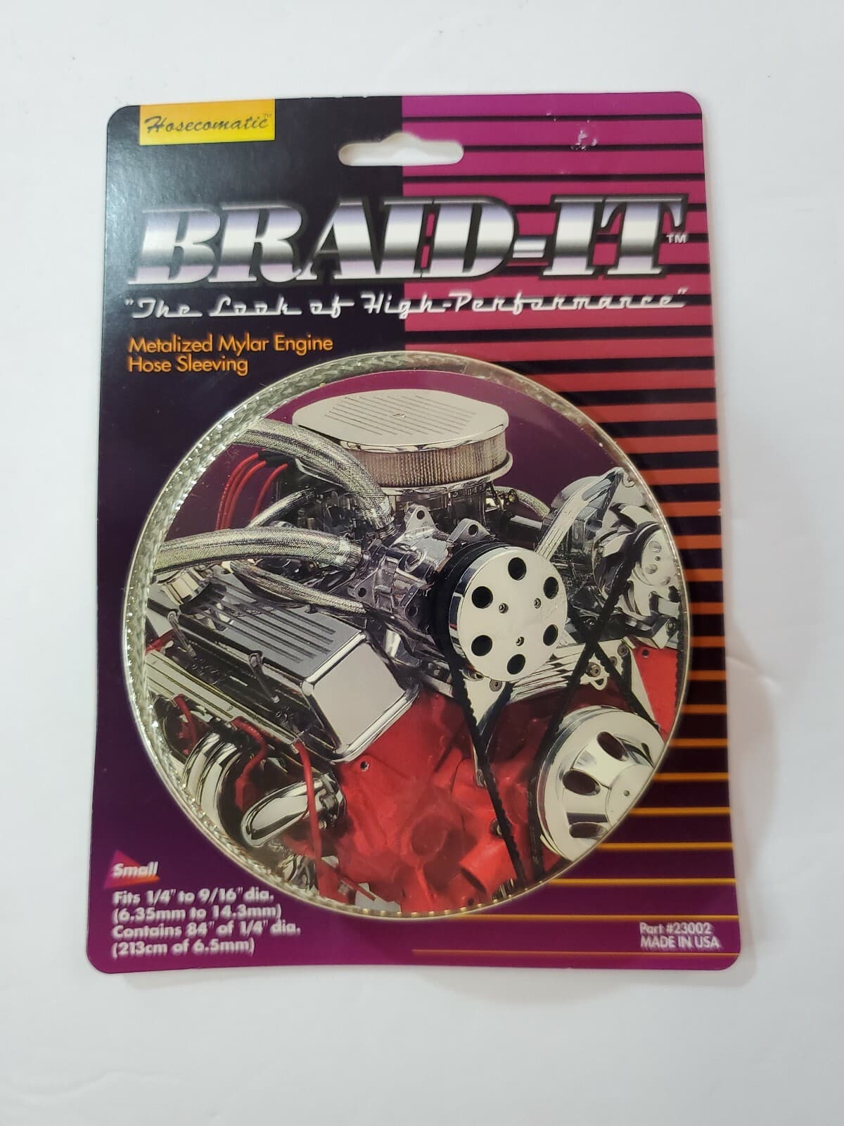Hosecomatic Braid-It Engine Hose Sleeving Silver Metalized Mylar Sm #23002 NOS