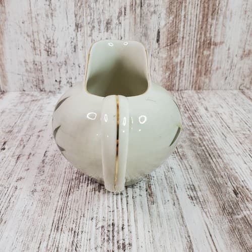 Vintage Gold Coast China Made in Japan Bamboo Design Creamer Pitcher White Green - Thumbnail 3
