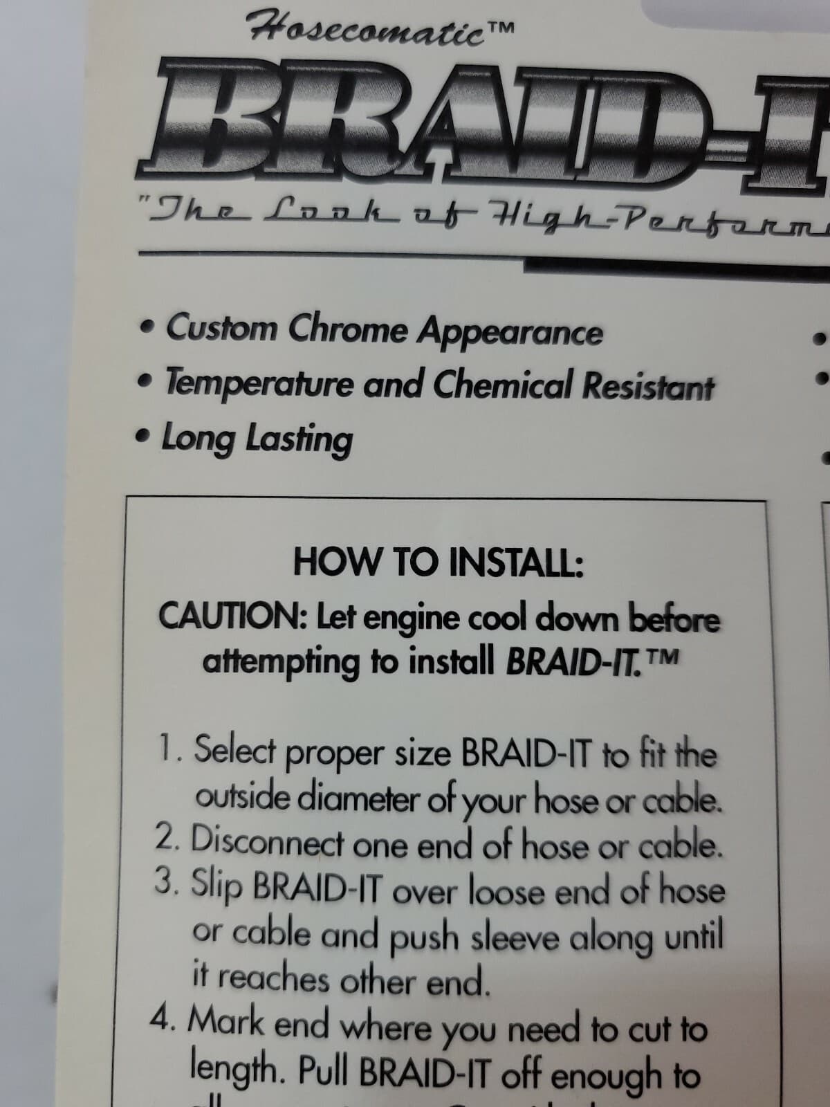 Hosecomatic Braid-It Engine Hose Sleeving Silver Metalized Mylar Sm #23002 NOS - Thumbnail 7