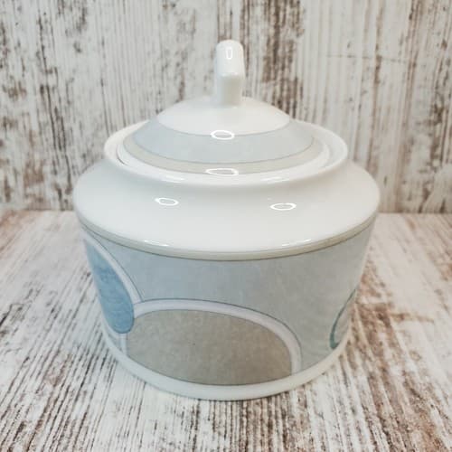 Vintage Mikasa Ultima+ Pastel Sky Sugar Bowl With Lid Mid Century Modern - Thumbnail 2
