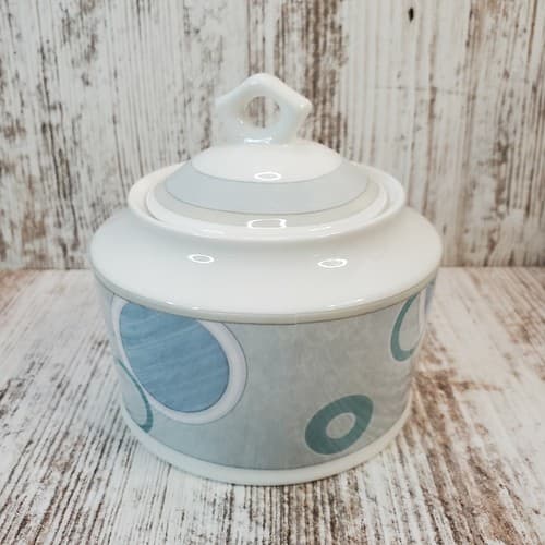 Vintage Mikasa Ultima+ Pastel Sky Sugar Bowl With Lid Mid Century Modern - Thumbnail 3