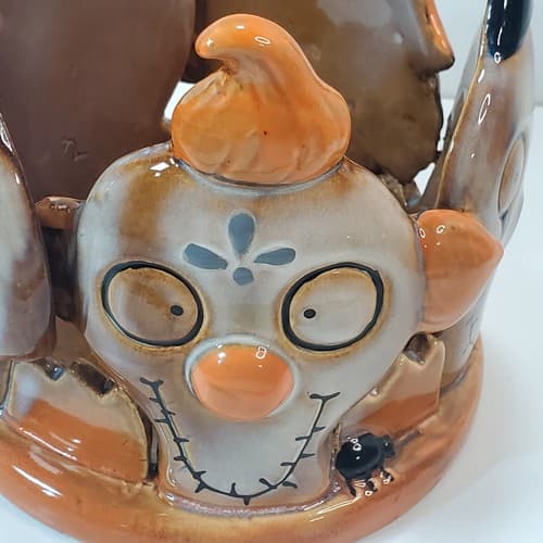 Yankee Candle Boney Bunch Circus Clowns Large Jar Candle Holder Halloween Decor - Thumbnail 6