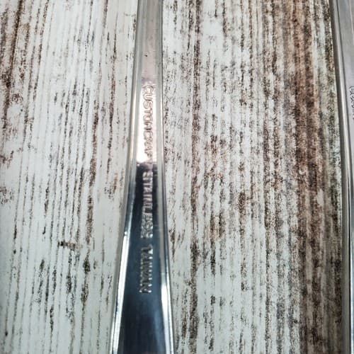 5 Customcraft Stainless Steel Iced Tea Spoons Taiwan Flatware CUS1 Roses Pattern - Thumbnail 6