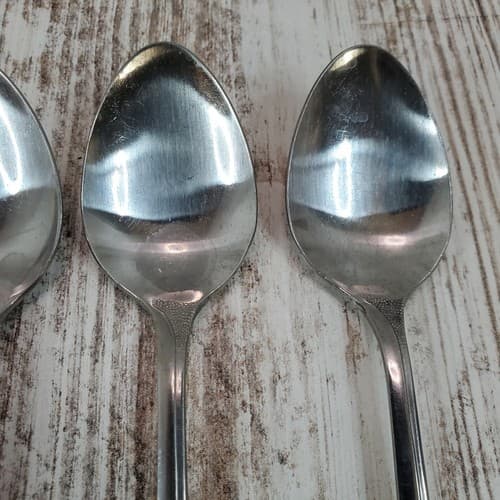 5 Customcraft Stainless Steel Iced Tea Spoons Taiwan Flatware CUS1 Roses Pattern - Thumbnail 3