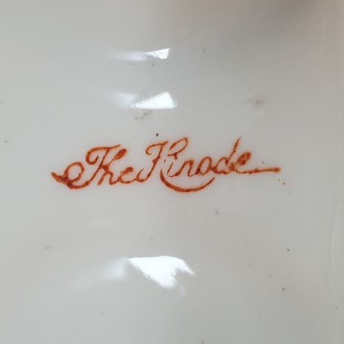 Vtg The Hinode Orange Salt Pepper Shaker on 6” Tray Japan 1950’s Cottage Retro - Thumbnail 11
