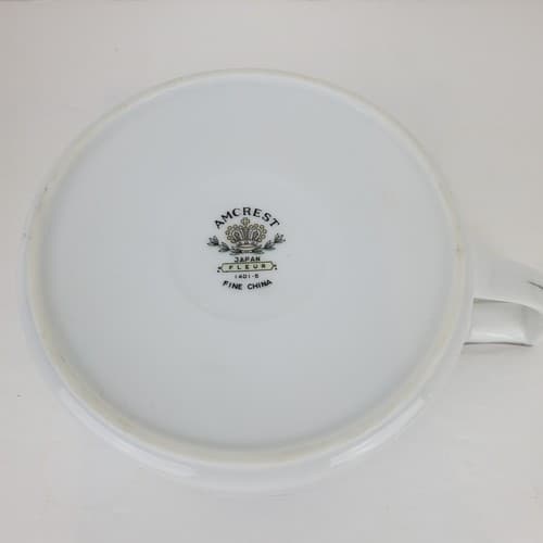 Vintage Amcrest Japan Fine China Fleur Pattern Gravy Boat 1401-5 - Thumbnail 6