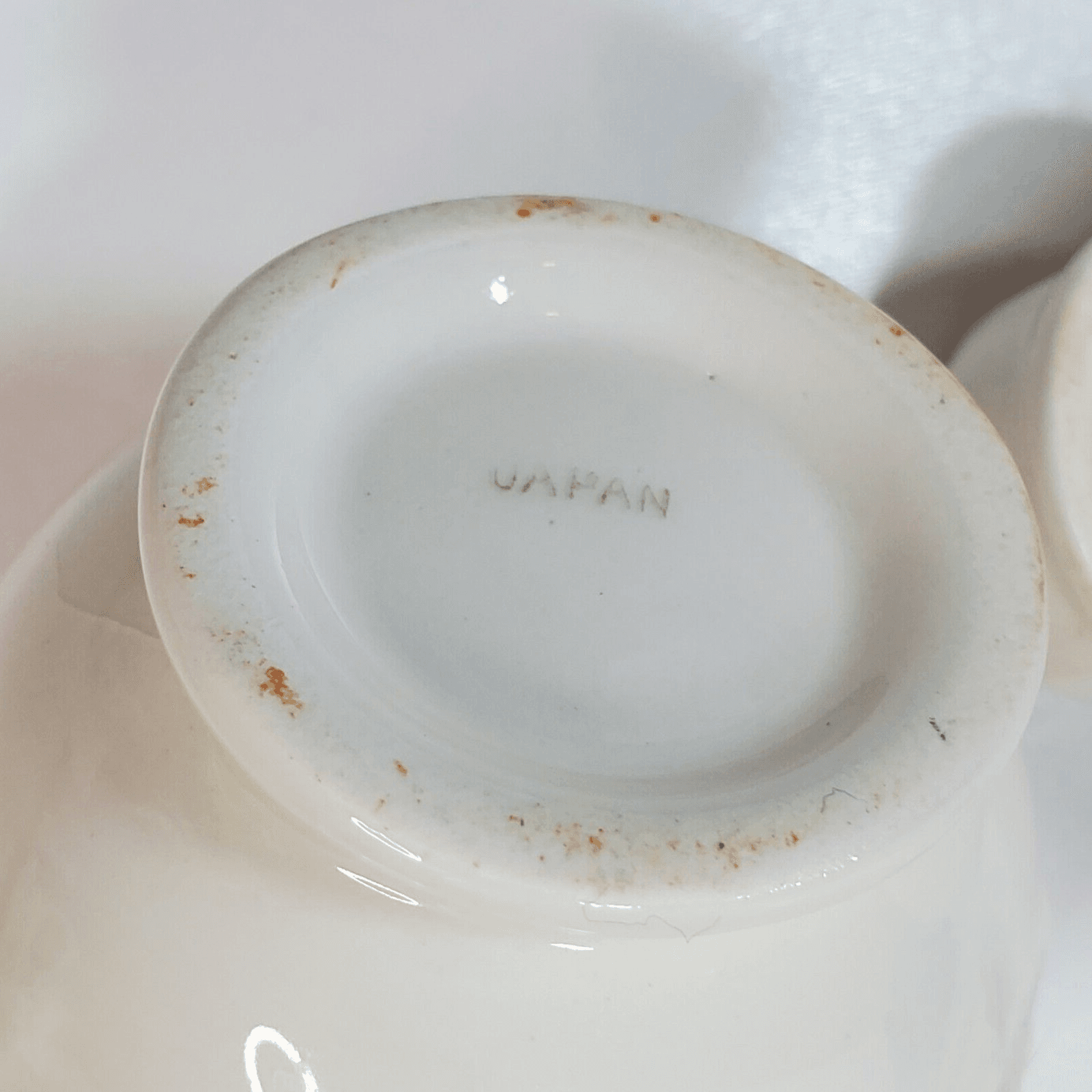 Vtg The Hinode Orange Salt Pepper Shaker on 6” Tray Japan 1950’s Cottage Retro - Thumbnail 8
