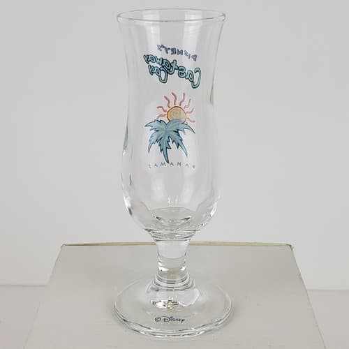 Vintage Disney's Castaway Cay Souvenir Hurricane Shot Glass Cruise Sun Palm Tree - Thumbnail 3