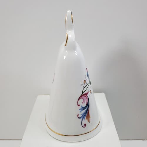 Vtg Royal Tara Hall Bone China Bell 5" Floral Made in Galaway Ireland w/clapper - Thumbnail 3